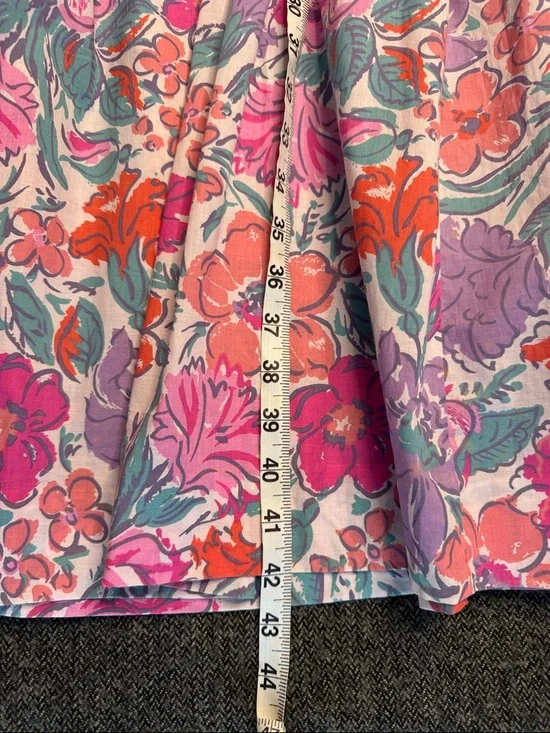 Vintage Laura Ashley Floral Puff-Sleeve Midi Dress Pink & Lavender sz 8 80s 90s - Picture 7 of 10